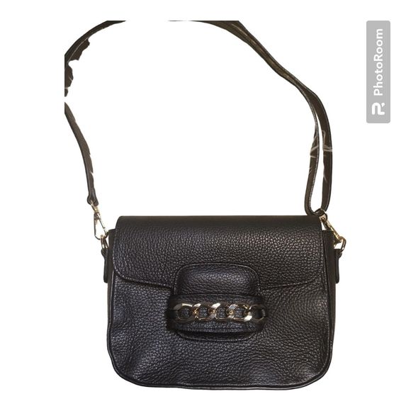 SHARLENE Made In Italy Genuine Italian Leather Black Detachable Adjustable Strap - Picture 2 of 9
